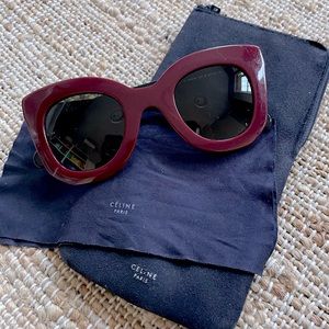Celine Maroon Butterfly Sunglasses